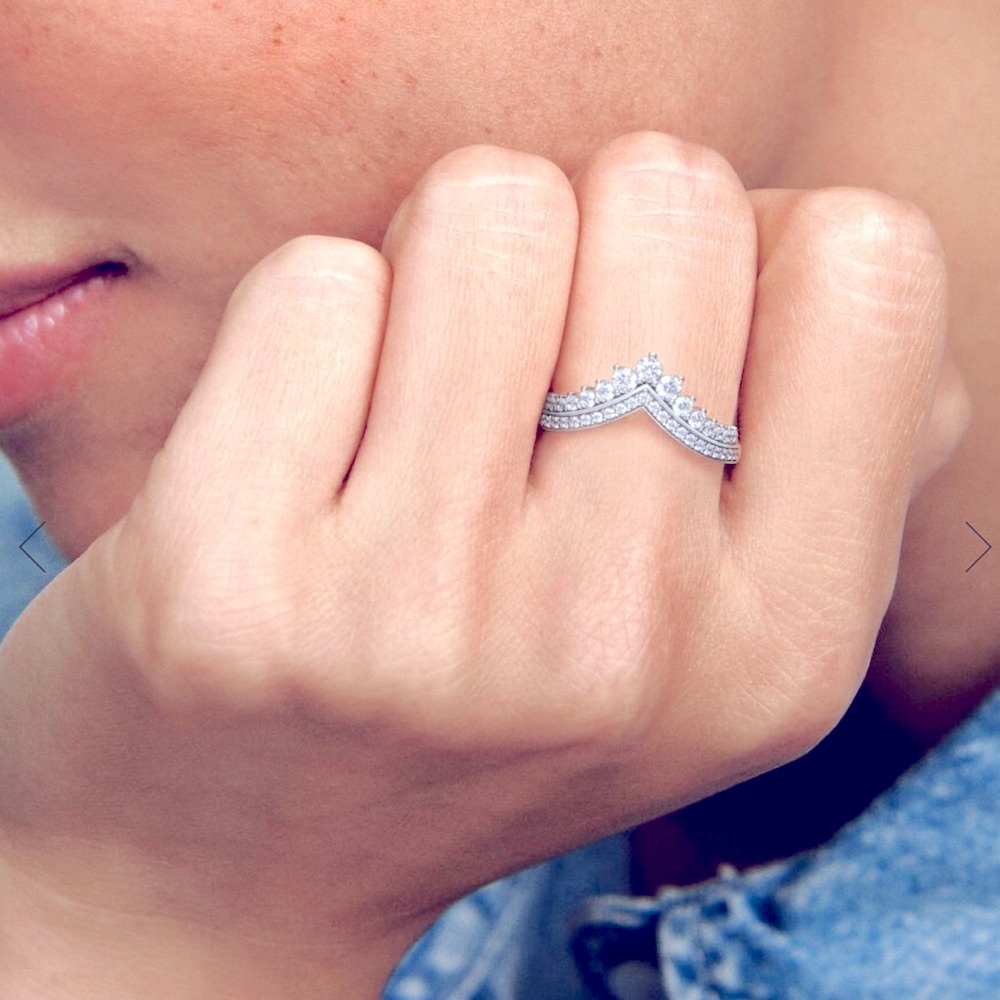 pandora princess wishbone ring | size 6 | nwt